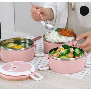 3tiered tiffin stainless steel ปิ่นโตสแตนเลส 3 ชั้นแบบพกพา