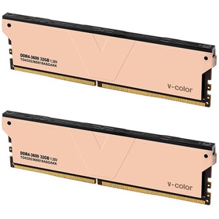 V-color Skywalker Plus 64GB DDR4 3600MHz CL18 DIMM Golden Armis (2x32GB) (TO432G36D818ASGAKK)