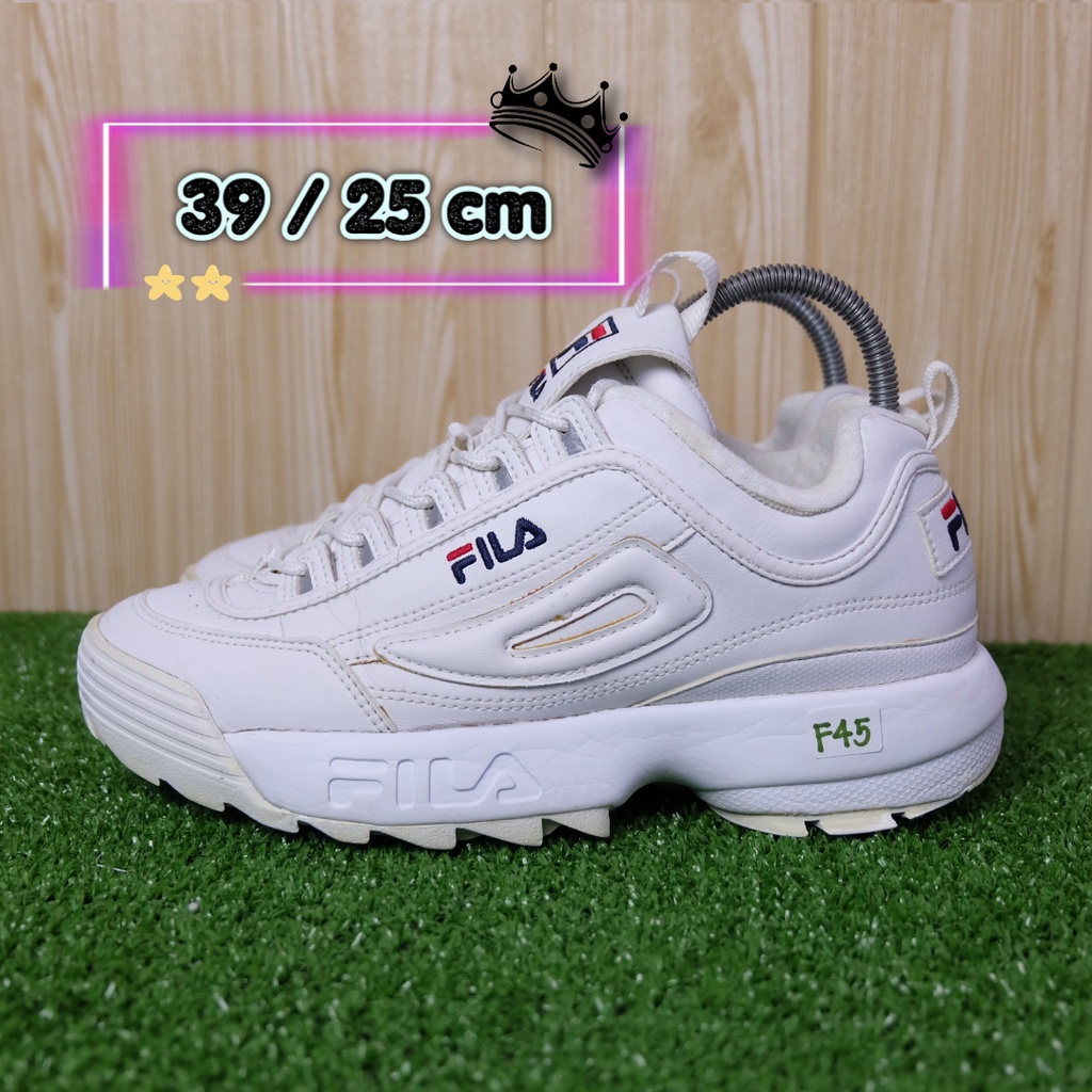 Fila Disruptor รองเท้าผ้าใบฟีล่าอ้วน รุ่นฮิตเกาหลี มือ2ของแท้ ...