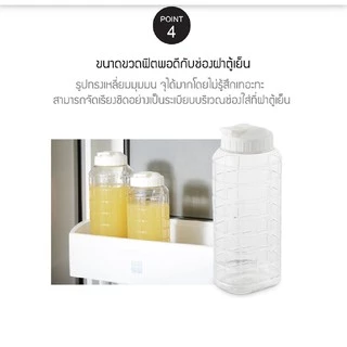 ขวดน้ำดื่มพลาสติก แบบเหลี่ยมฝาขาวLock&Lock แพ็ค 3 ใบ คุ้มสุดๆ ขนาด 1.5 ลิตร