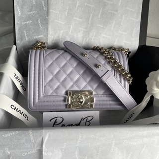 [ของแท้💯] New CHANEL BOY 8 in Light Purple LGHW