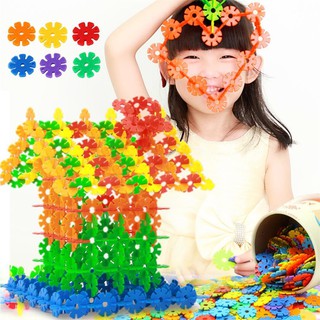 ของเล่นตัวต่อ 200 ชินเกล็ดหิมะ snowflake Puzzle Jigsaw Plastic Snowflake