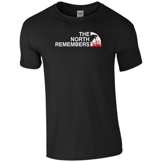 เสื้อยืดคอกลมZghtx1 [พร้อมส่ง] เสื้อยืดแขนสั้น พิมพ์ลาย Game Of Thrones The North Remembers Arya Stark Got Wolf พลัสไซซ์