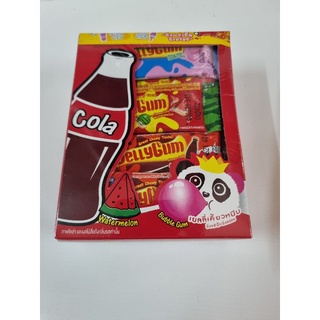 เยลลี่เคี้ยวหนึบ เยลลี่กัม jellygum รส โคล่า บรรจุ 24 ซอง บับเบิ้มกัมโคล่า
