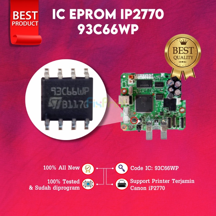 Canon IP 2770 Eprom IC, Canon IP2770 รีเซ็ต Eeprom IC, 2770 IP Counter IC, 93C66WP