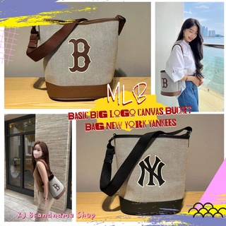 [🌸ทักแชทสอบถามก่อนกดสั่งซื้อค่ะ] 🧡 MLB Basic Big Logo Canvas Bucket Bag NEW YORK YANKEES