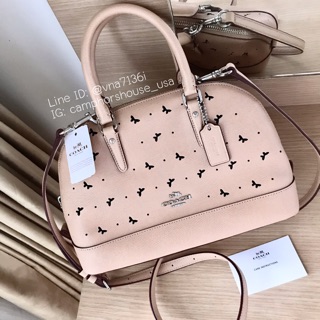 🌟พร้อมส่ง🌟COACH MINI SIERRA SATCHEL IN PERFORATED CROSSGRAIN LEATHER