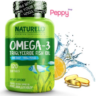 NATURELO Omega-3 Triglyceride Fish Oil 1,100 mg 120 Softgels โอเมก้า 3 น้ำมันปลา 1,100 มิลลิกรัม 120 เม็ด