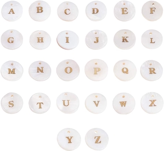 CHARMS จี้รูปตัวอักษร A - Z 52 ชิ้นสําหรับทําเครื่องประดับ