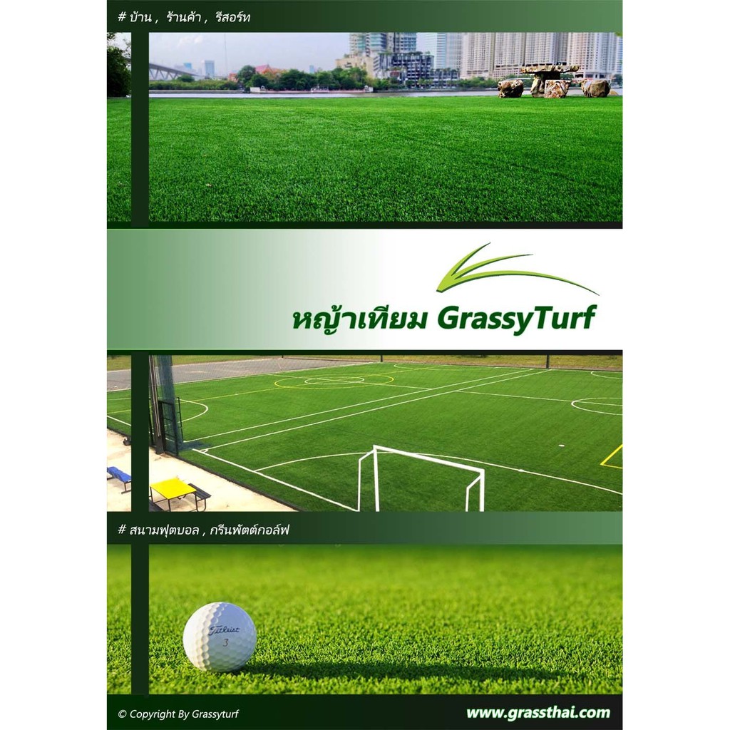 หญ้าเทียมตกแต่งและกีฬา Grassy Turf