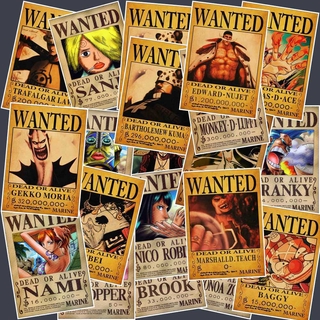 ONEPIECE WANTED STICKER ชุดสติกเกอร์ (25 แผ่น)