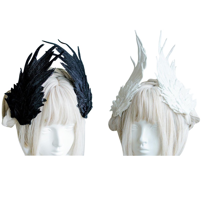 Whi Lolita Angel Wing Hairpin กิ๊บติดผมปีกนางฟ้า Gothic Headwear Lolita Barrette