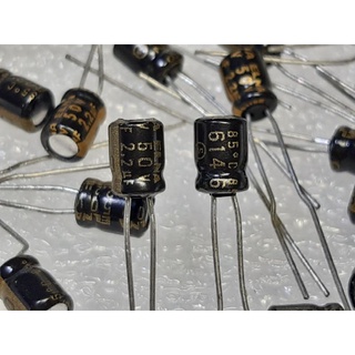 Elna 2.2uf 50v ขนาด 4×6 mm capacitor ตัวเก็บประจุ คาปาซิเตอร์