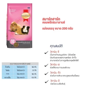 อาหารกระต่าย อาหารสัตว์ฟันแทะ สมาร์ทฮาร์ท Smart Heart Smart Heart Gold แบ่งบรรจุ ขนาด 200 กรัม