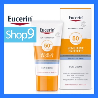 Eucerin Sun Crème Face SPF50+ 50ml หมดอายุ 2024 ยูเซอรีน ซัน ครีม เฟค