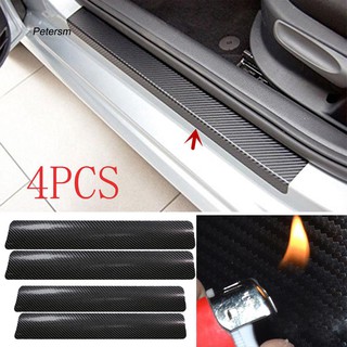 PTSM_4Pcs 3D Car Accessories Doorsill Scuff Pedal Protect Cover Anti-Scratch Stickers