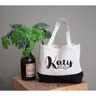 กระเป๋าแคนวาสปักชื่อ Personalized Tote Bags