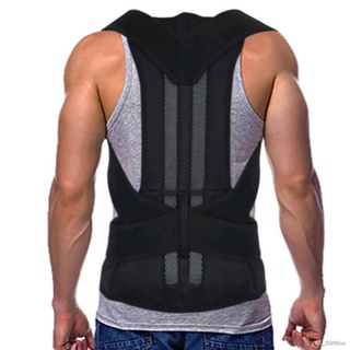 Adjustable Black Back Posture Corrector Shoulder Lumbar Spine Brace Support Belt Health Care For Men Women Unisex - Back