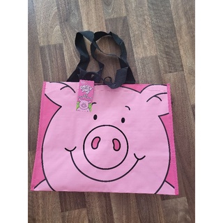 (พร้อมส่ง) shopping bag ถุงใส่ของชอปปิ้งจาก M&amp;S ลาย Percy Pig