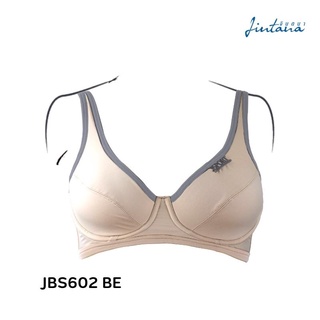 Jintana เสื้อชั้นใน Sport Bra (เสริมโครง) รุ่น Confidence รหัส JBS602 สีเบจ