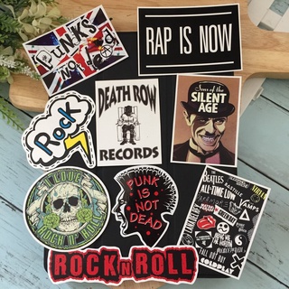 Rock and Roll พังค์ สติกเกอร์ เคลือบกันน้ำ ติดกระเป๋าเดินทาง มอเตอร์ไซด์ Laptop เคสโทรศัพท์ กระบอกน้ำ Waterproof Deca...