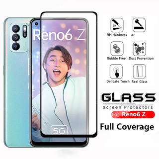 ENYX ฟลิ์มกระจกเต็มจอหน้าสีดำ OPPO Reno6Z 5g ฟิล์มกระจกนิรภัย ฟิล์มกระจก Tempered Glass Screen