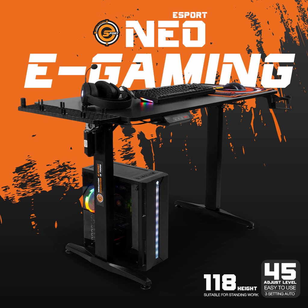 Neolution E-Sport Gaming Desk รุ่น E-Gaming โต๊ะปรับระดับไฟฟ้า ...