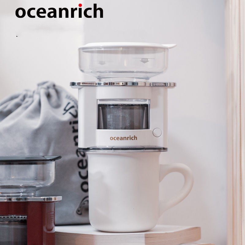 Oceanrich S2 เครื่องชงกาแฟโรตารี่แบบหยดอัตโนมัติเครื่องใช้ในครัวเรือนมือผลักถ้วยสกัดกาแฟ
