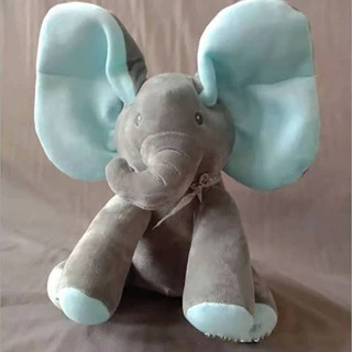 🔥ตุ๊กตาช้างน้อย18เพลง/ตุ๊กตาช้างจ๊ะเอ๋/หูดุ๊กดิ๊ก/ร้องเพลงได้/ของเล่นสำหรับเด็ก/พร้อมส่ง💥💥