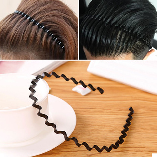 Man/Woman Iron Wire Wave อุปกรณ์เสริมผมสไตล์นunisex Iron Wire Wave Style Face Wash Sports Anti-slip Headband