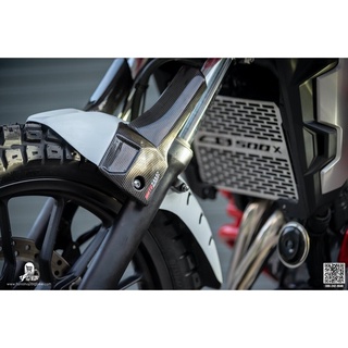 การ์ดโช๊คหน้า สีดำด้าน MOTOZAAA FOR CB500X 2019