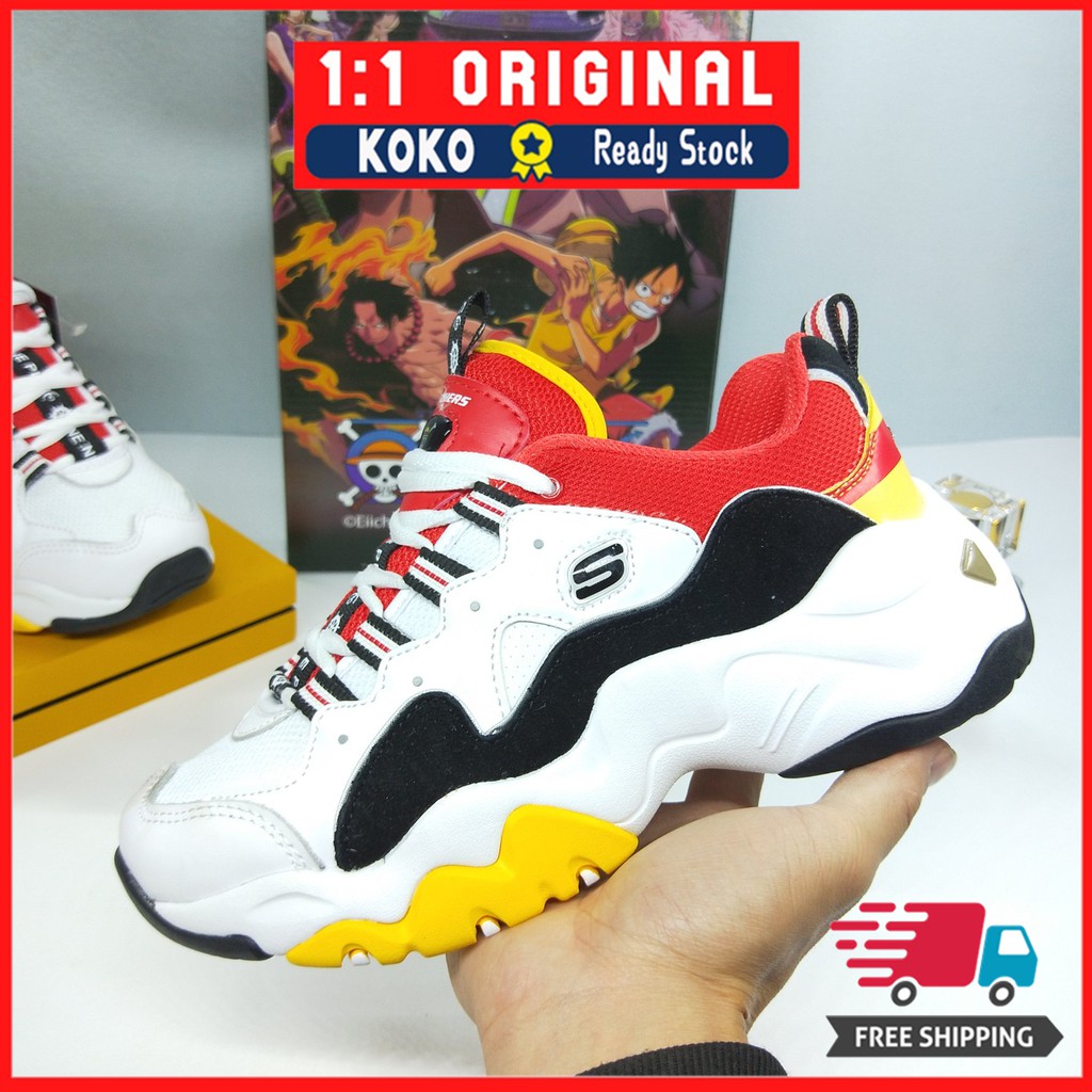 Hacer deporte corte largo cocina One Piece X Skechers D'Lites Zapatos de cuña de moda para hombres y mujeres  Zapatillas de deporte Zapatos casuales 35-44 | Shopee Thailand