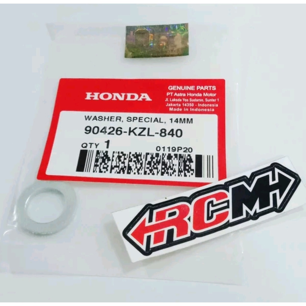 90426-KZL-840 RING CONQUER SLAH SELAHAN WASHER 14MM BEAT SPACY SCOOPY VARIO CARBON BEAT SPACY SCOOPY