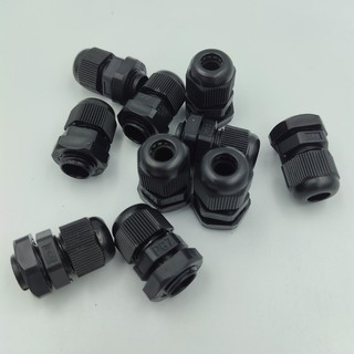 PG-7 NYLON CABLE GLAND ไนล่อน เคเบิ้ลแกลน PG CABLE RANGE: 3.5-6 ดำ/ขาว IP68 แพ็คละ 20 ชิ้น