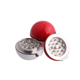 เครื่องบดสมุนไพร Poke Ball ที่บดสมุนไพร Pokemon ราคาถูก Herb Grinder Weed Metal Zinc Alloy Acrylic Smoke Tobacco Crusher