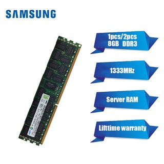 Samsung DDR3L 16G (2x8GB) 1333MHz หน่วยความจำเซิร์ฟเวอร์ PC3L-10600R 240Pin หน่วยความจำ RAM DDR3 1.35V REG ECC หน่วยความจำที่ลงทะเบียน