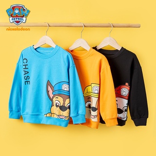 PAW PATROL เสื้อผ้าเด็กการ์ตูนหลวมแขนยาวบางฤดูใบไม้ร่วง