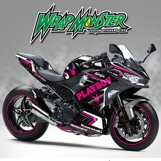 สติ๊กเกอร์แต่งลายรถ Kawasaki Ninja 400 รอบคัน ลาย Play Boy