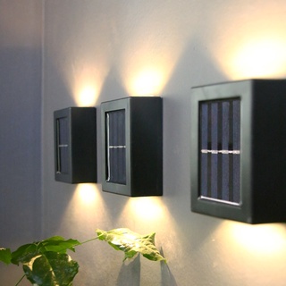 2LED ไฟเหลือง Solar light 2 LED ติดรั้วบ้าน เพิ่มความสวยงาม