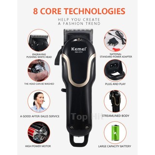 KEMEI Clipper KM3701 KM-3701 แบตตาเลียนตัดผม ปัตตาเลียนตัดผม แบบชาร์จไฟ ไร้สาย สามารถ เสียบใช้งานได้