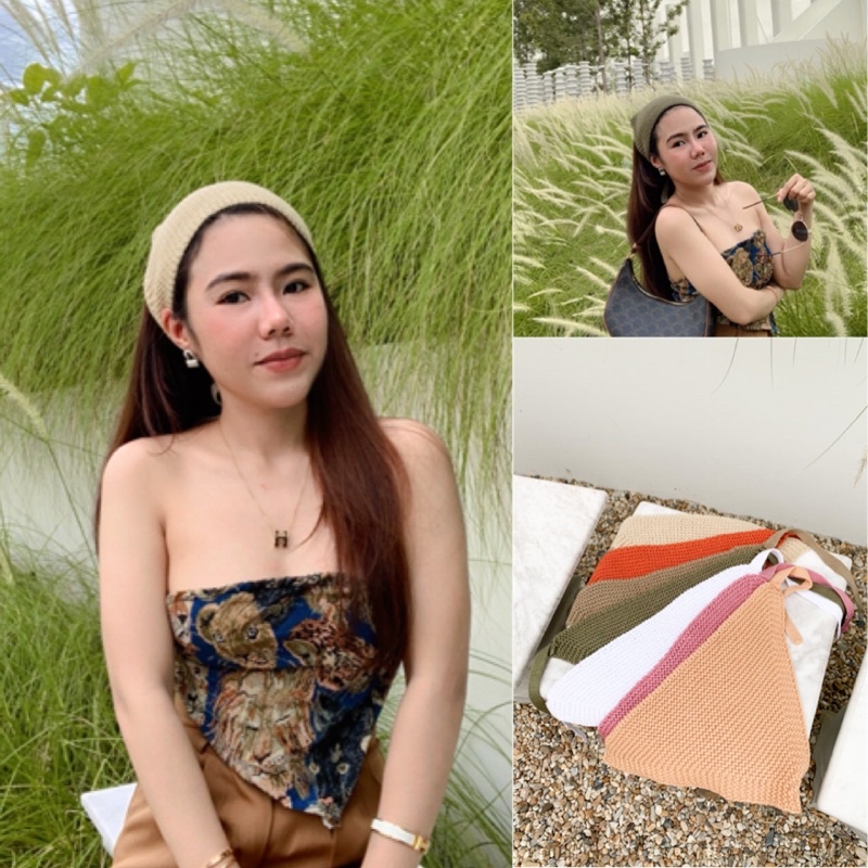 VINTAGE SUNDAYผ้าโพกผมไหมพรม พร้อมส่ง