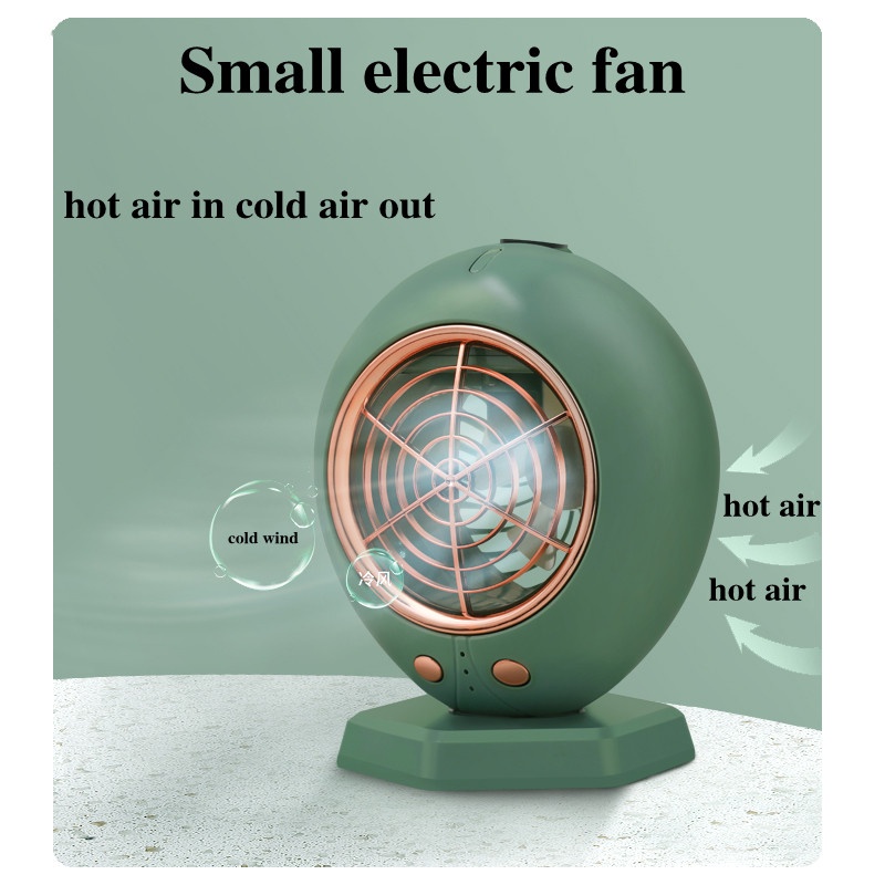 Household Small Electric Fan USB Rechargeable with Spray Cooling Fan
