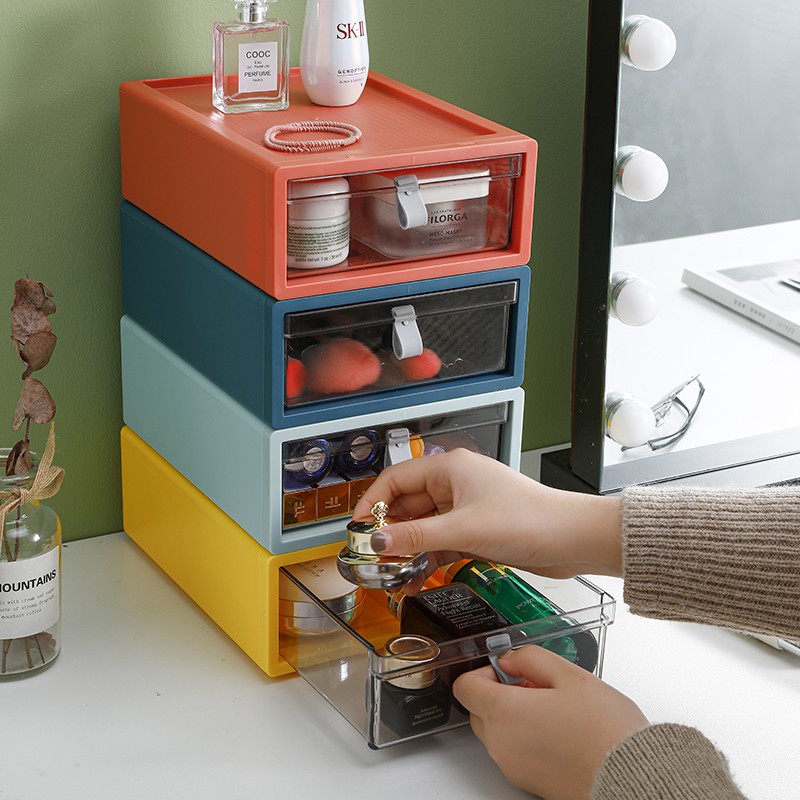 Dear Home กล่องเก็บของ มีลิ้นชักจัดเก็บ มี 3 มินิมอล เรียงซ้อนกันได้ - รูปที่ 3