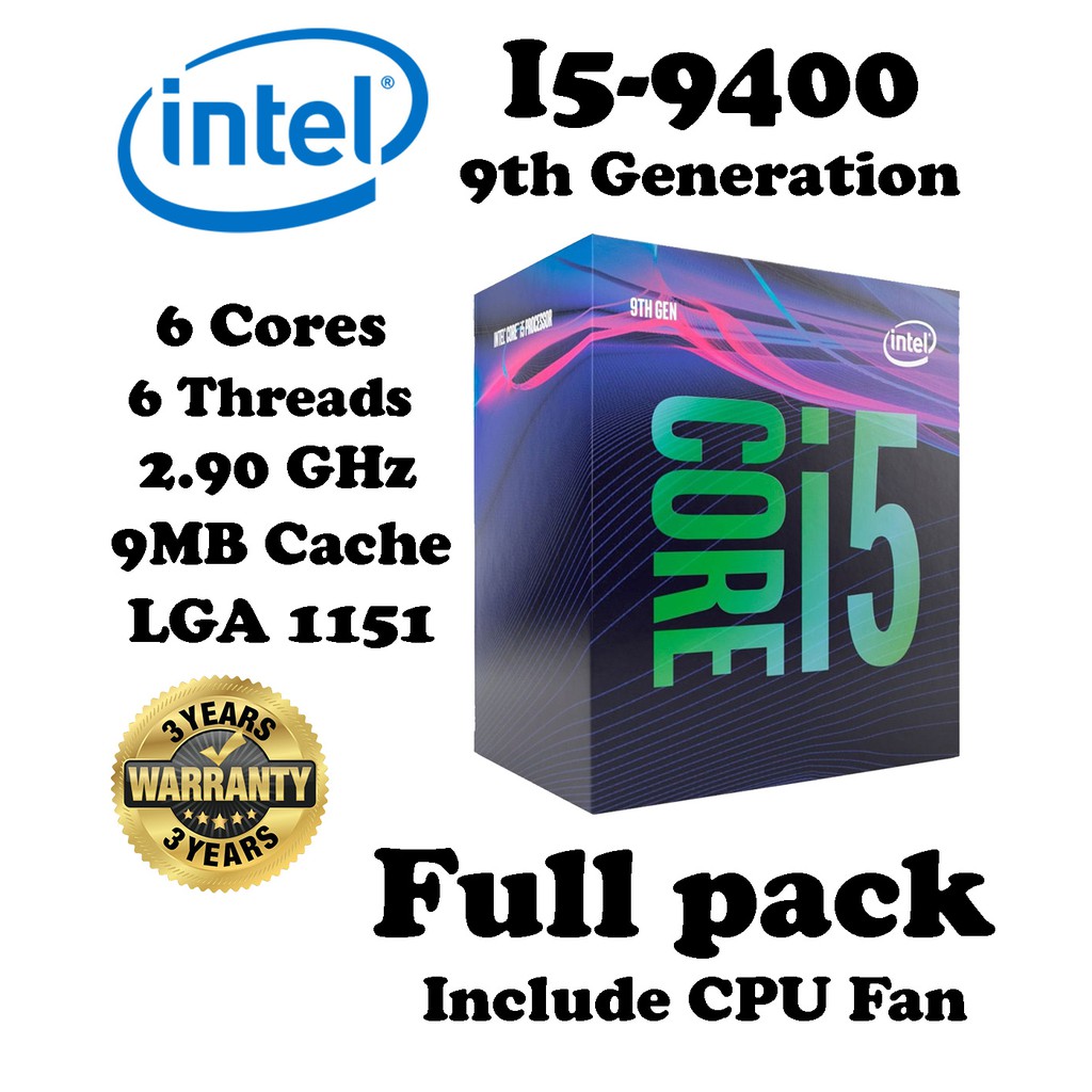 หน่วยประมวลผล Intel Core I5-9400 2.9GHZ