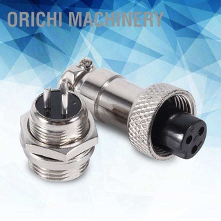 Orichi Machinery 10 ชุด Gx12 2/3/4/5/6Pin 12 มม. ปลั๊กนักบิน + ซ็อกเก็ตโลหะเชื่อมต่อ