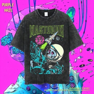 เสื้อยืด ขนาดใหญ่ พิมพ์ลาย Haze Mastodon สีม่วง | หินล้างทําความสะอาด | เสื้อยืด ขนาดใหญ่ | เสื้อท็อปสามารถปรับแต่งได้