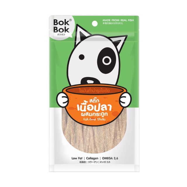 Bok Bok สติ๊กเนื้อปลา ขนาด 50g (เลือกรสได้)