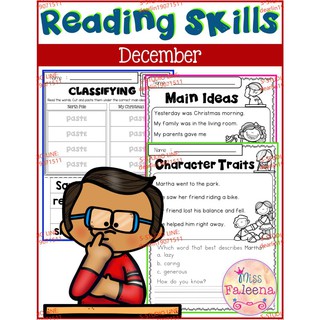 December Reading Skills English Language Arts, Reading, Reading Strategiesการเรียนการอ่านภาษาอังกฤษ-อเมริกา