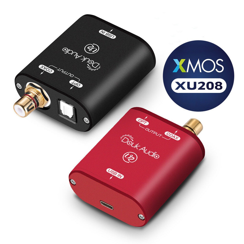 Nobsound Douk Audio U2 Convertisseur USB XMOS XU208 Interface Numérique TOSLINK Coax DSD 192 KHz 