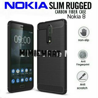 Nokia 9 8 7 6 5 3 2 เคส Brush Rugged Tough Armor TPU Bumper Cover Case black พร้อมส่ง